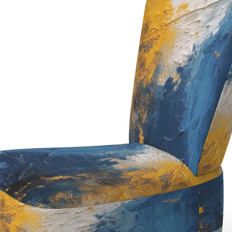 Fauteuil d'appoint abstrait rembourré Blue and Yellow Intuitive Expressions I et fauteuil moderne et contemporain