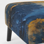 Fauteuil d'appoint abstrait rembourré Blue and Yellow Intuitive Expressions I et fauteuil moderne et contemporain