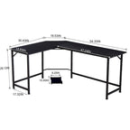 Bureau de jeu d'angle en L, MDF 7121