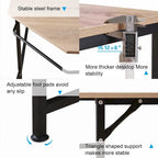 Bureau de jeu d'angle en L, MDF 7121