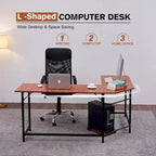Bureau de jeu d'angle en L, MDF 7121