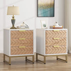 Table de chevet moderne avec 3 tiroirs pour chambre à coucher