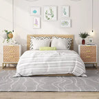 Table de chevet moderne avec 3 tiroirs pour chambre à coucher