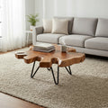 Live Edge Teak Riser With Iron Base by East at Main