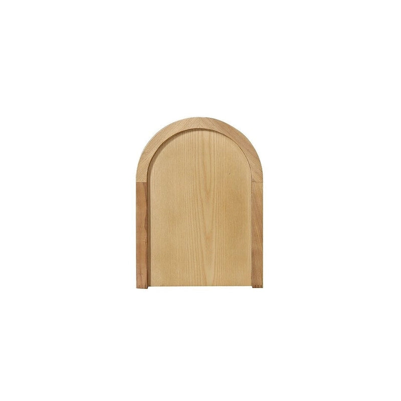 Table d'appoint — Noir avec rotin tressé naturel