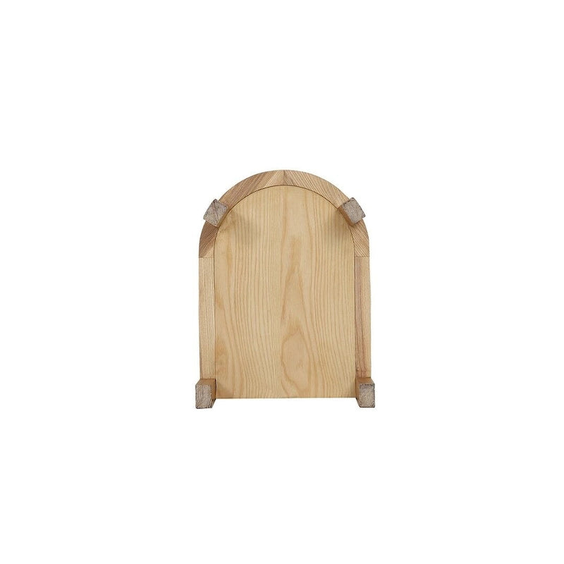 Table d'appoint — Noir avec rotin tressé naturel