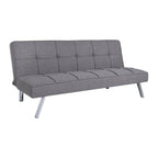 Canapé-lit futon moderne et confortable, capitonné, convertible, tissu de lin, capacité de poids de 340 kg