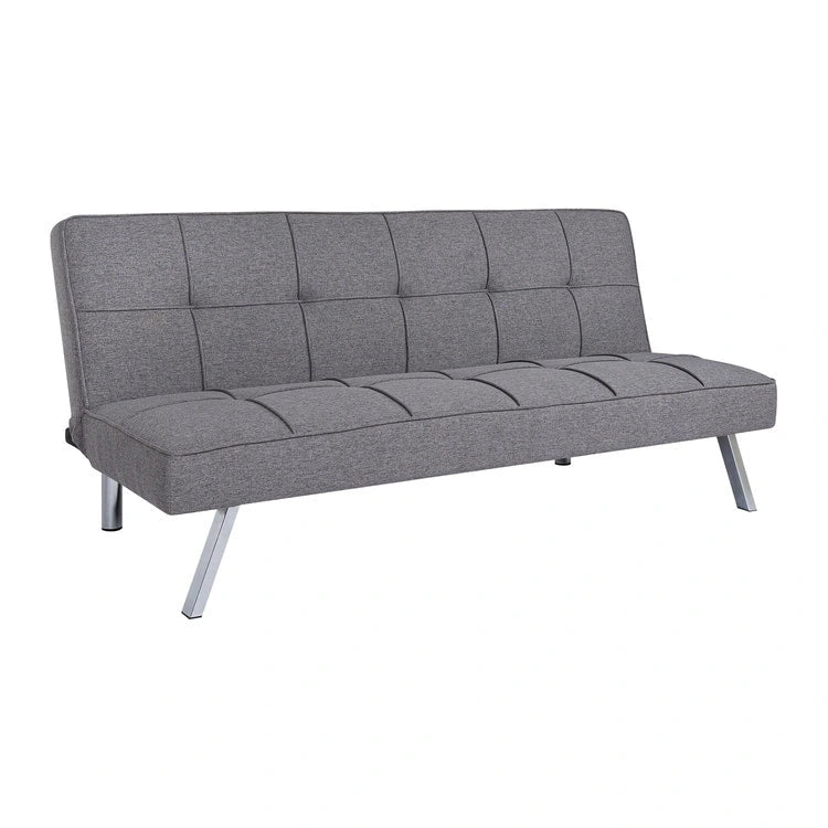 Canapé-lit futon moderne et confortable, capitonné, convertible, tissu de lin, capacité de poids de 340 kg