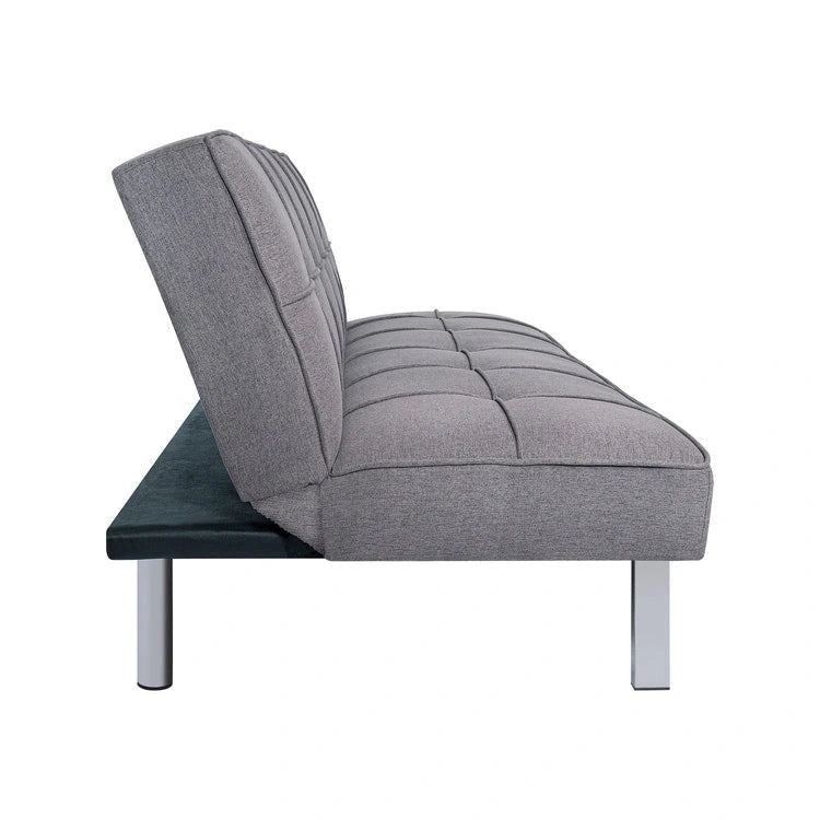 Canapé-lit futon moderne et confortable, capitonné, convertible, tissu de lin, capacité de poids de 340 kg