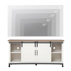 Meubles TV avec portes coulissantes de style ferme, armoires de rangement, meuble de divertissement pour téléviseurs jusqu'à 65 pouces