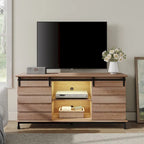 Meubles TV avec portes coulissantes de style ferme, armoires de rangement, meuble de divertissement pour téléviseurs jusqu'à 65 pouces