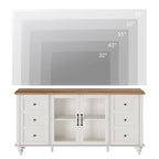 Meubles TV avec portes coulissantes de style ferme, armoires de rangement, meuble de divertissement pour téléviseurs jusqu'à 65 pouces