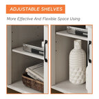 Meubles TV avec portes coulissantes de style ferme, armoires de rangement, meuble de divertissement pour téléviseurs jusqu'à 65 pouces