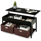 Table basse relevable multifonctionnelle FarmHouse avec 2 tiroirs de rangement