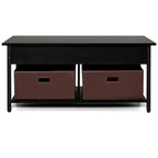 Table basse relevable multifonctionnelle FarmHouse avec 2 tiroirs de rangement