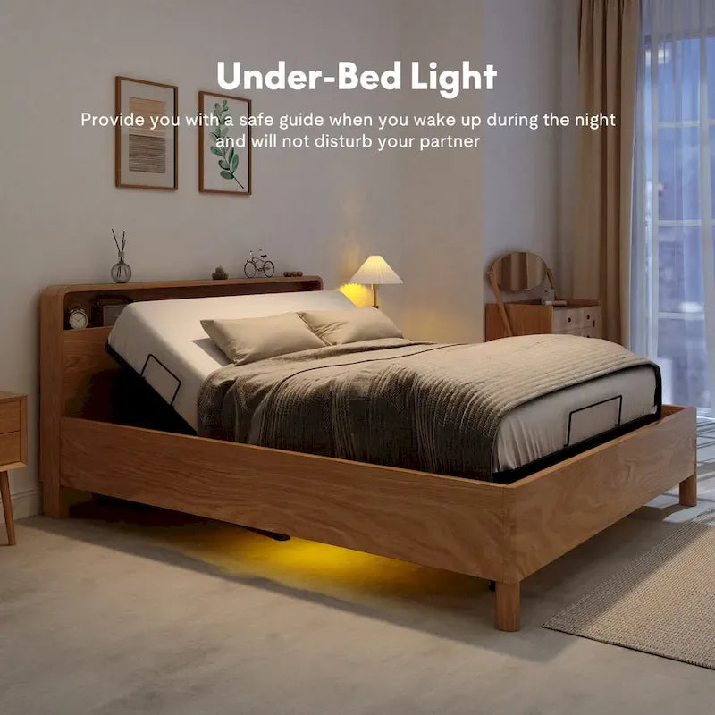 Cadre de lit électrique Twin XL/Queen/Split King, sans dégagement, gravité zéro, support de matelas