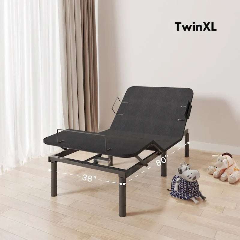 Cadre de lit électrique Twin XL/Queen/Split King, sans dégagement, gravité zéro, support de matelas