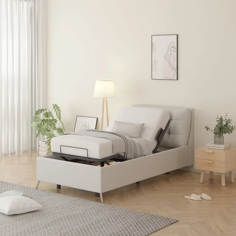 Cadre de lit électrique Twin XL/Queen/Split King, sans dégagement, gravité zéro, support de matelas