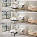 Cadre de lit électrique Twin XL/Queen/Split King, sans dégagement, gravité zéro, support de matelas