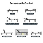 Cadre de lit électrique Twin XL/Queen/Split King, sans dégagement, gravité zéro, support de matelas