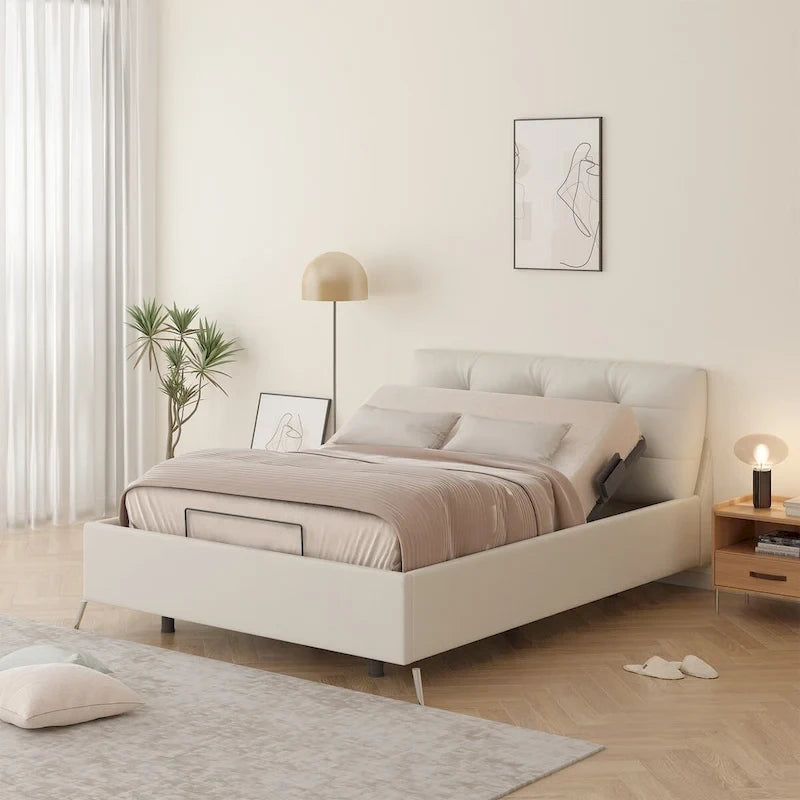 Cadre de lit électrique Twin XL/Queen/Split King, sans dégagement, gravité zéro, support de matelas