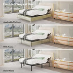 Cadre de lit électrique Twin XL/Queen/Split King, sans dégagement, gravité zéro, support de matelas