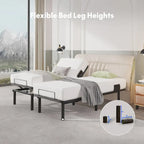 Cadre de lit électrique Twin XL/Queen/Split King, sans dégagement, gravité zéro, support de matelas