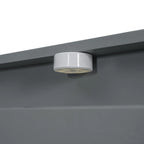 Lit plateforme avec étagères intégrées, lumières LED et ports USB, taille double/simple