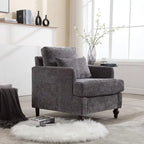 Fauteuil moderne, Fauteuil à accoudoirs avec cadre en bois