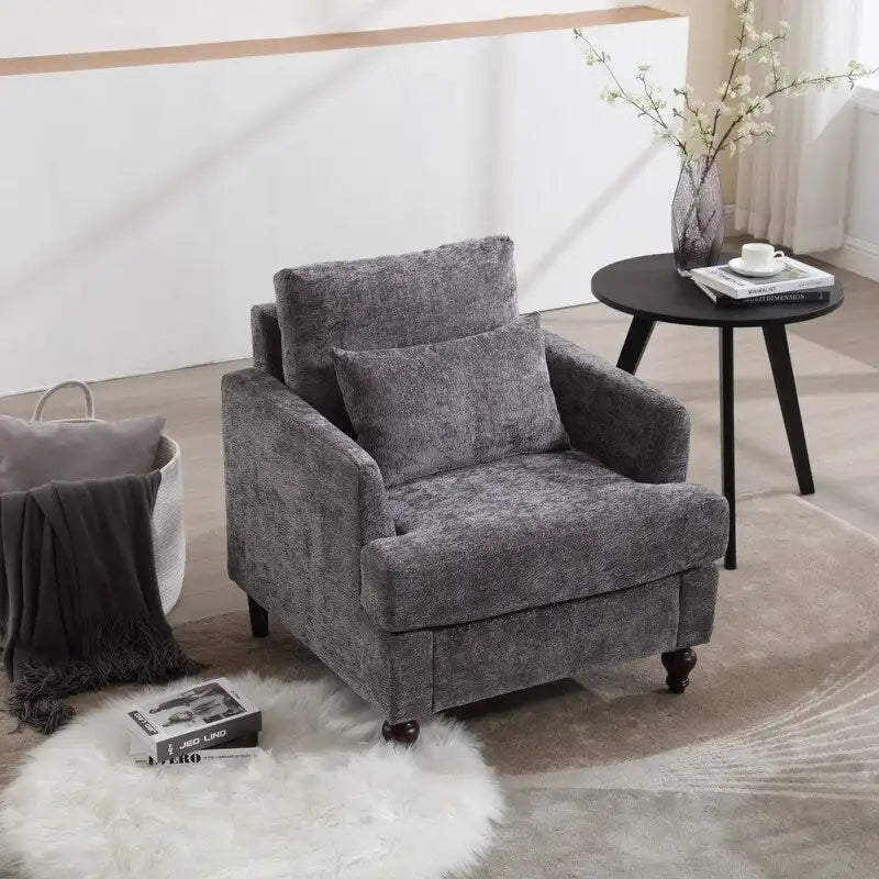 Fauteuil moderne, Fauteuil à accoudoirs avec cadre en bois