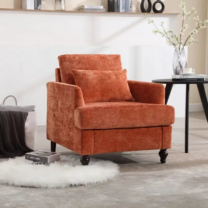 Fauteuil moderne, Fauteuil à accoudoirs avec cadre en bois