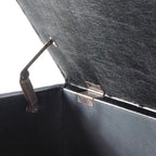 Banc de rangement capitonné en tissu avec boutons
