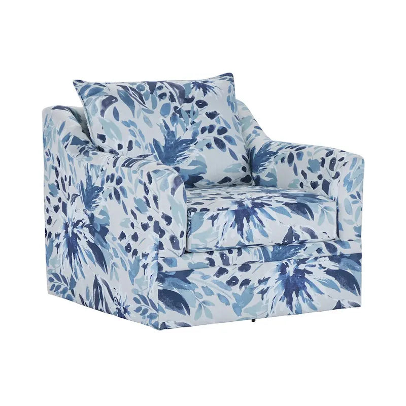 Chaise pivotante à dossier coussiné