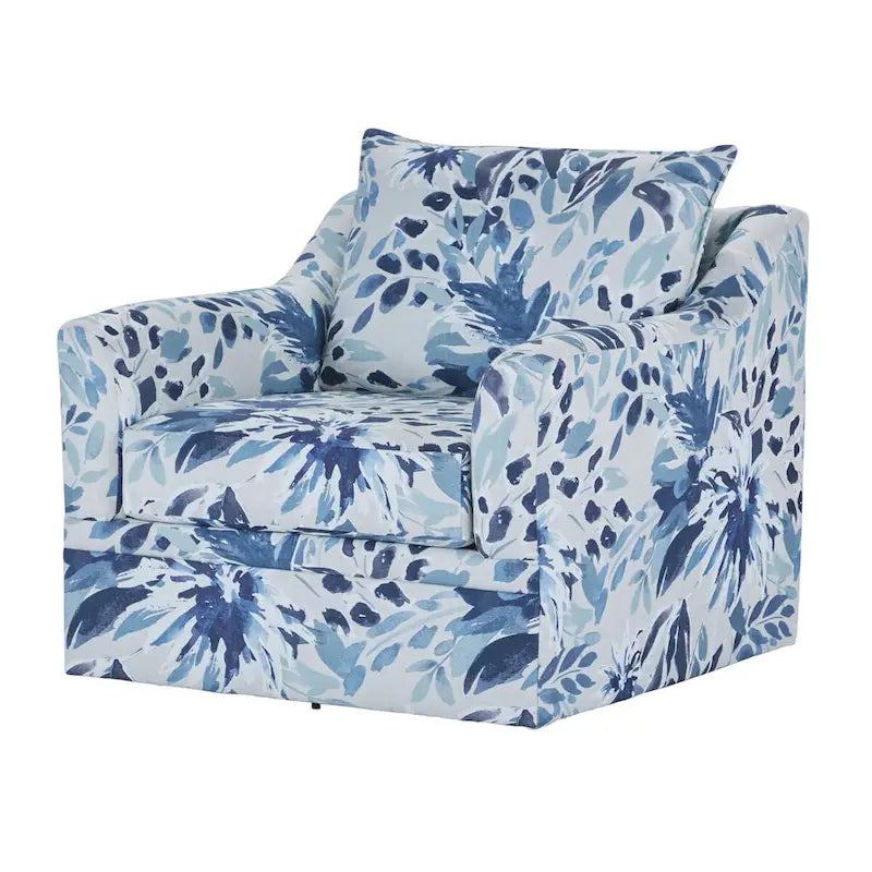Chaise pivotante à dossier coussiné