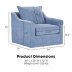Chaise pivotante à dossier coussiné