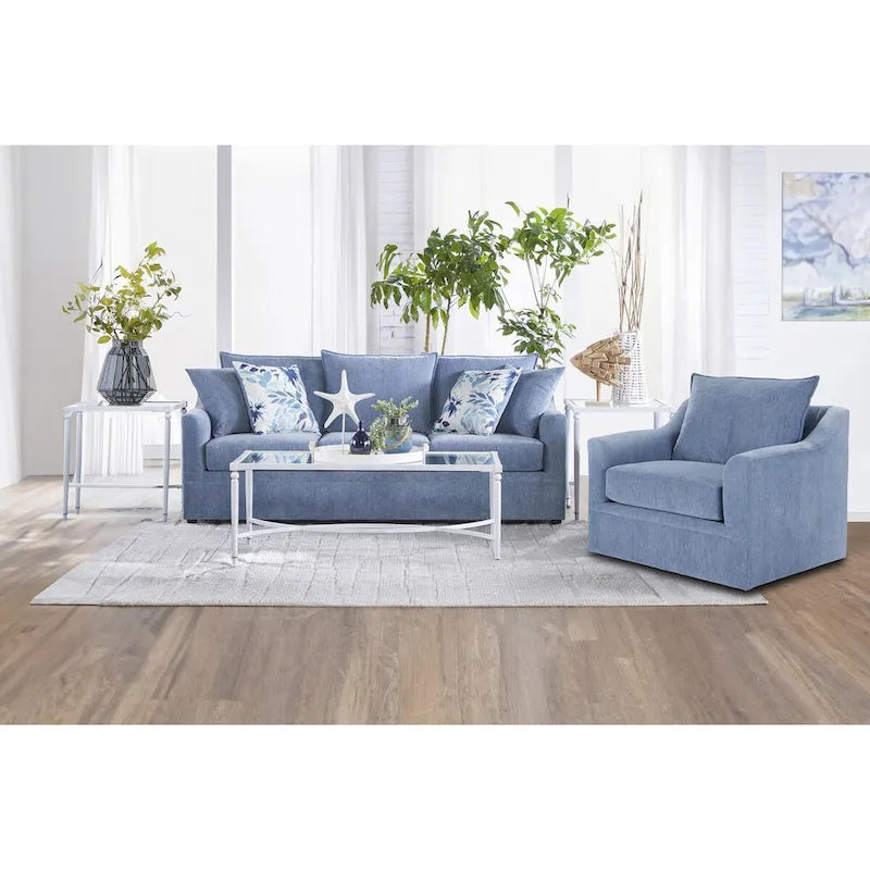 Chaise pivotante à dossier coussiné