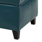 Banc de rangement capitonné classique et élégant avec assise décorée de boutons touffetés