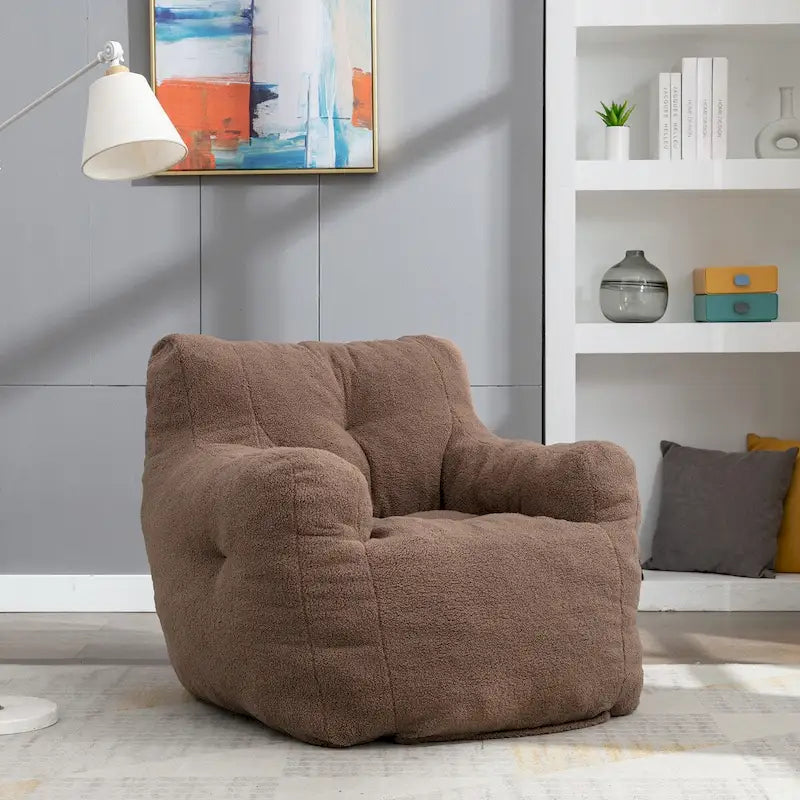 Fauteuil poire en fausse fourrure, canapé de sol pour salon, canapé paresseux de chambre à coucher