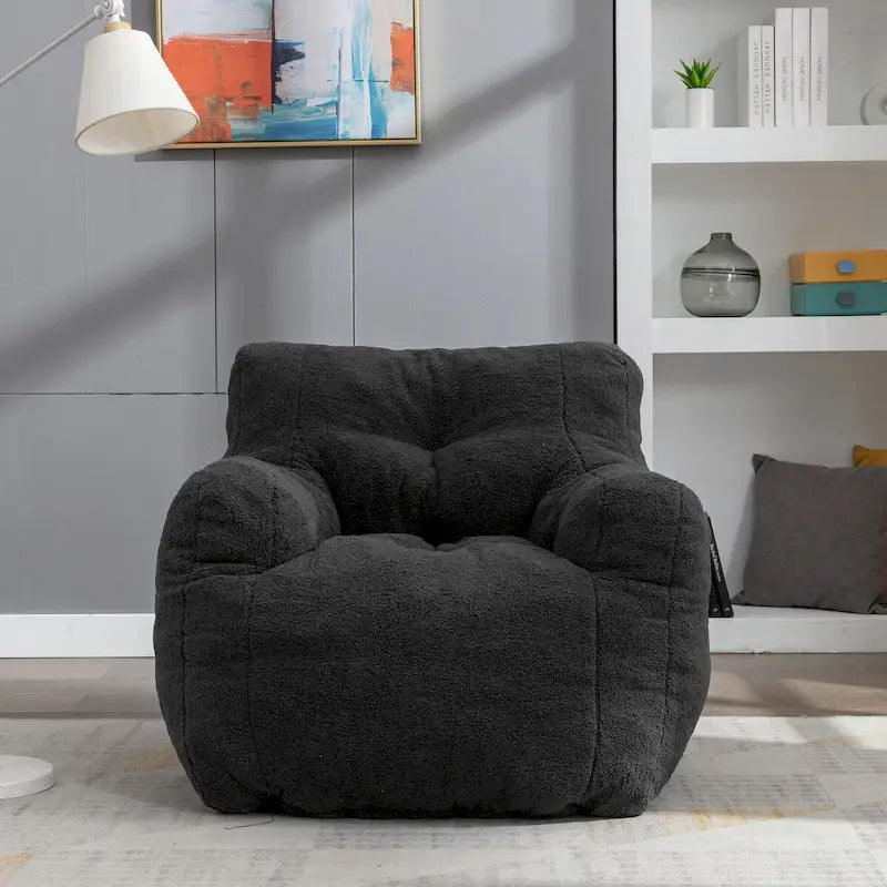Fauteuil poire en fausse fourrure, canapé de sol pour salon, canapé paresseux de chambre à coucher