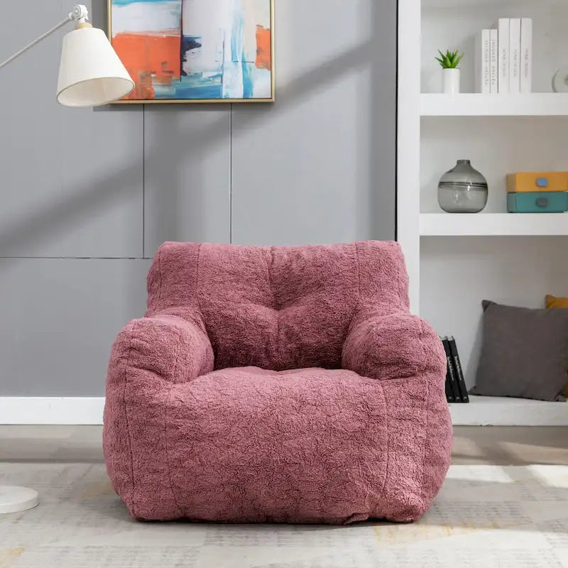 Fauteuil poire en fausse fourrure, canapé de sol pour salon, canapé paresseux de chambre à coucher
