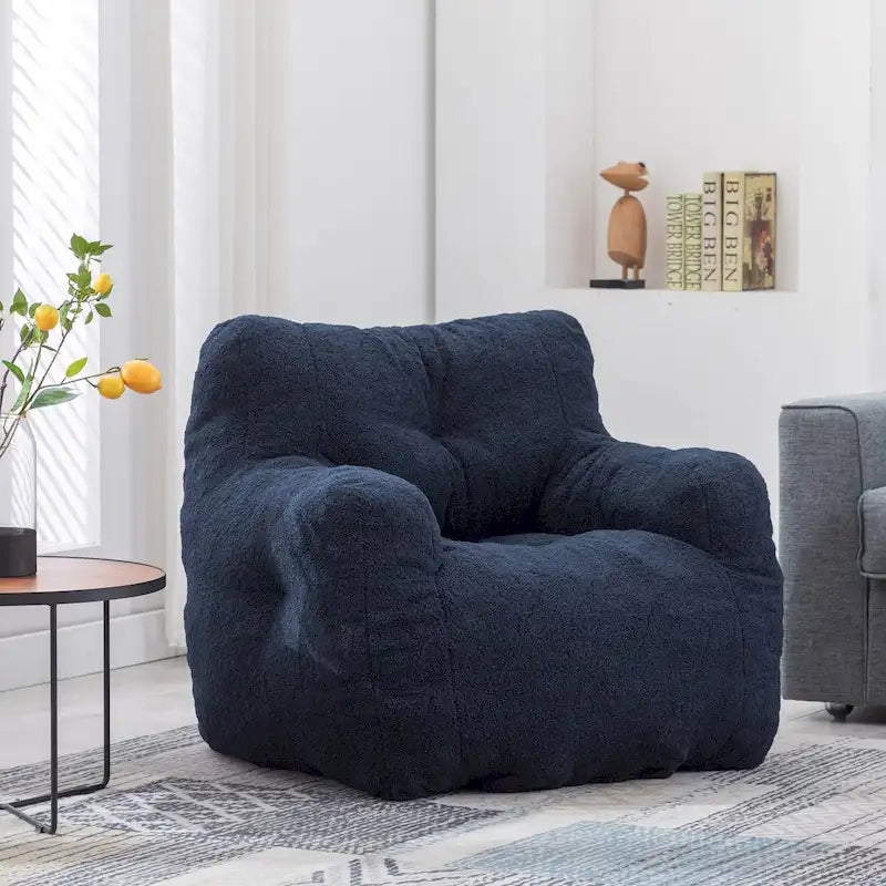 Fauteuil poire en fausse fourrure, canapé de sol pour salon, canapé paresseux de chambre à coucher