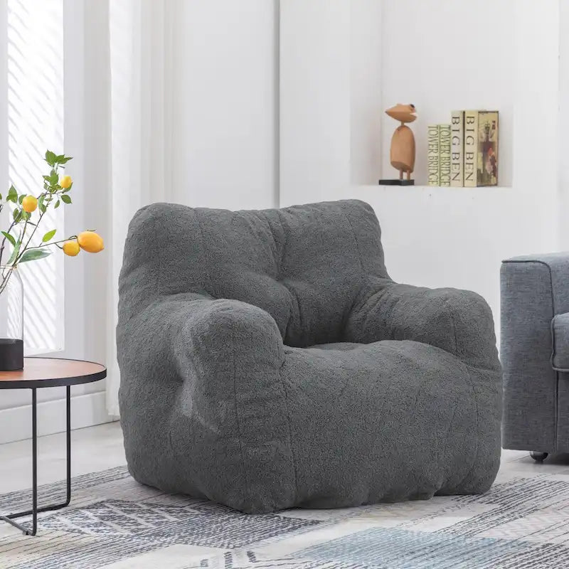 Fauteuil poire en fausse fourrure, canapé de sol pour salon, canapé paresseux de chambre à coucher