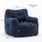 Fauteuil poire en fausse fourrure, canapé de sol pour salon, canapé paresseux de chambre à coucher