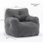 Fauteuil poire en fausse fourrure, canapé de sol pour salon, canapé paresseux de chambre à coucher