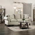 Ensemble de canapé deux places en tissu beige, style moderne et transitionnel