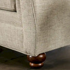 Ensemble de canapé deux places en tissu beige, style moderne et transitionnel