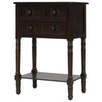 Table console/table d'appoint étroite et fine pour expresso avec 3 tiroirs et 1 étagère inférieure - 60,2 cm L x 33 cm l x 79 cm H