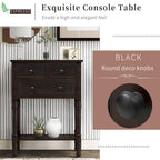 Table console/table d'appoint étroite et fine pour expresso avec 3 tiroirs et 1 étagère inférieure - 60,2 cm L x 33 cm l x 79 cm H