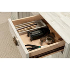 Bureau de direction avec tiroir classeur et rangements – 1 personne