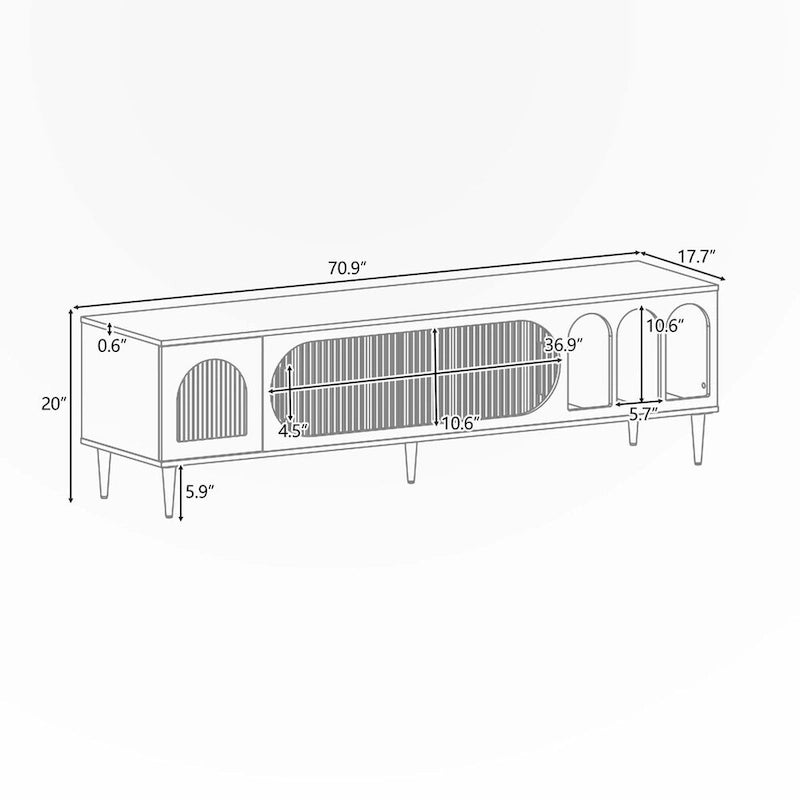Meuble TV moderne pour téléviseur de 70 pouces pour le salon
